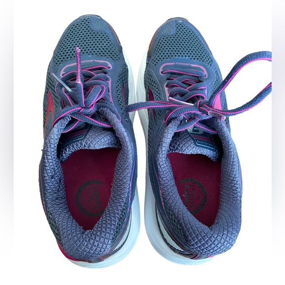 Brooks Dyad 9 Dark Blue/Fuchsia Running Shoes Womens 6.5M - Picture 6 of 8